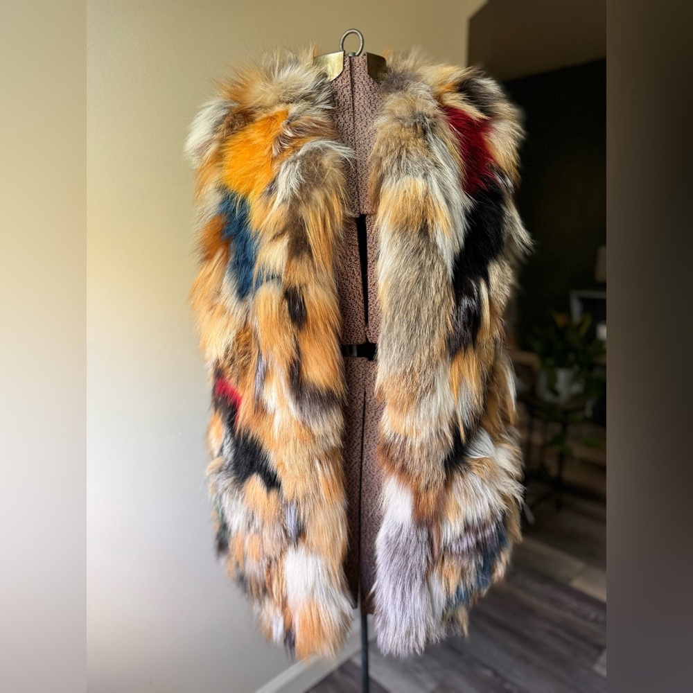 Zadig and Voltaire Deluxe Multicolor REAL Fur Vest